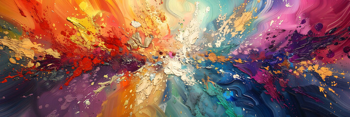 Exuberant Symphony of Colors: A Celebration of Life and Unrestrained Expression