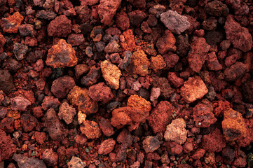 Closeup texture of stones in quarry in iceland.abstract background