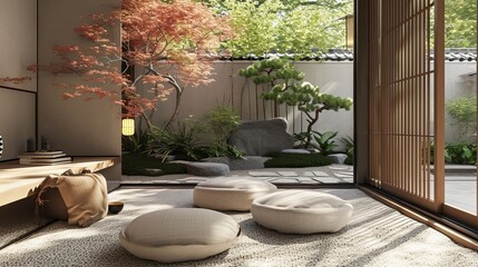 Japandi Styled Outdoor Reading Corner Outdoor reading 