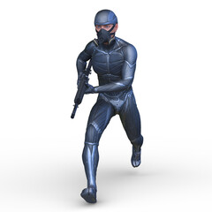 サイバー戦士　3DCGレンダリング