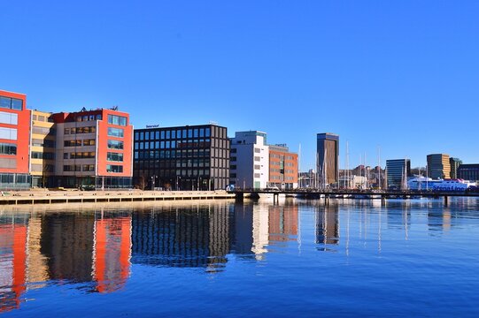Travel to Scandinavia during spring on holiday, Gothenburg in Sweden. Top destination. Harbour