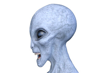 エイリアンの頭　3DCGレンダリング