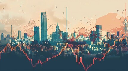 currency exchange chart background image of an exchange trading chart - obrazy, fototapety, plakaty