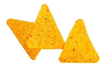 Tortilla chips isolated on white background