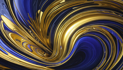 astral plane in gold and indigo abstract colorful shape, 3d render style, isolated on a transparent background