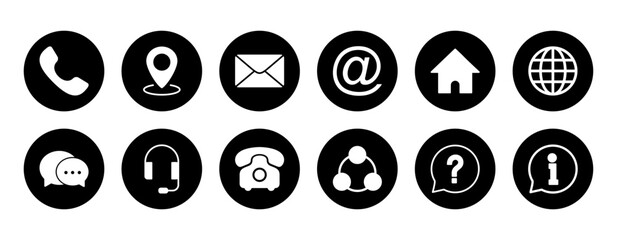 Contact us icon vector isolated on white background. business card contact information icon. web icon vector.