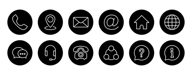 Contact us icon vector isolated on white background. business card contact information icon. web icon vector.