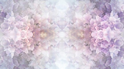 Delicate Ethereal Pink and Lavender Floral Pattern