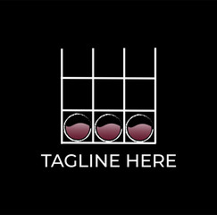 Wine Storages icon logo design vector