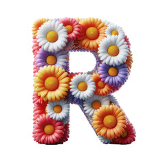Isolated 3D Letter on a Clear PNG Canvas, Generative AI