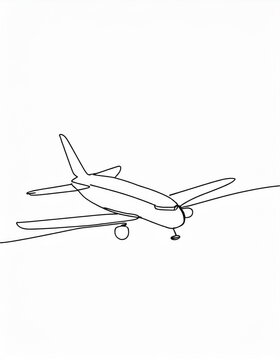 recommend clip art: airplane line art