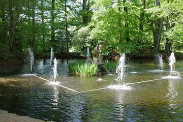 Wasserspiele im Schlossgarten Schloss Rammenau