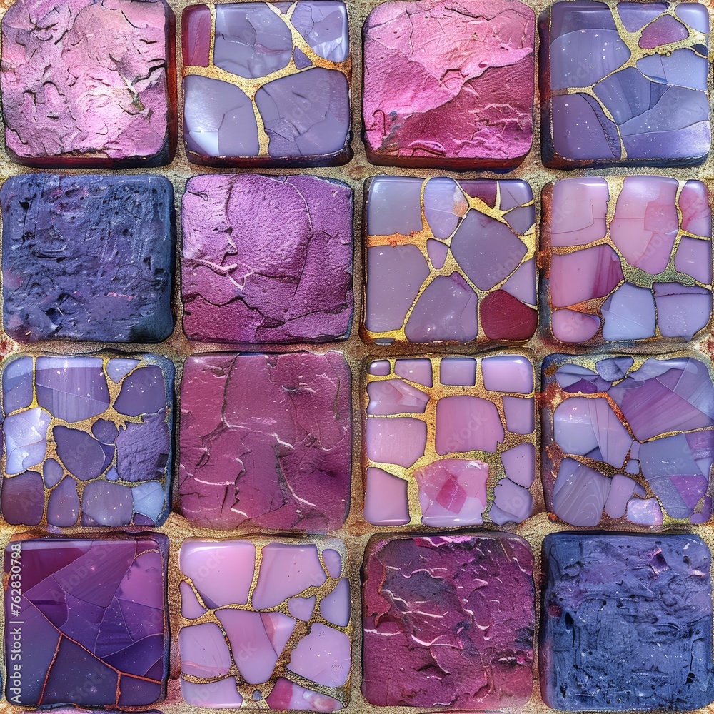 Aufkleber vibrant ceramic tile featuring a blend of different colors creating a beautiful and artistic mosaic pattern