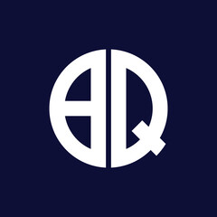 modern bq circle logo design