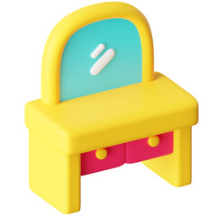 3D Icon Dresser Illustration