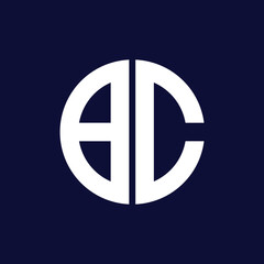 modern bc circle logo design