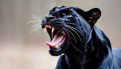 A Panther With Its Tongue Flicking Out Tasting Th Upscaled 15