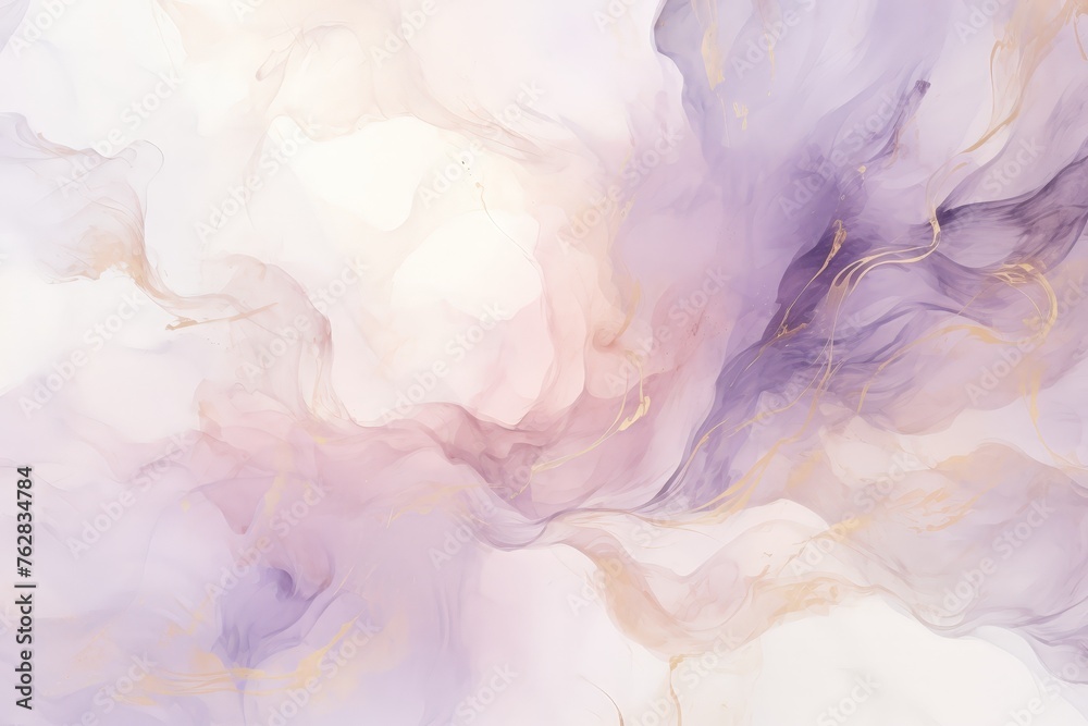 Aufkleber a mesmerizing purple and white background adorned with intricate gold accents, creating a luxurious 