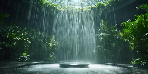 Deurstickers Indoor waterfall background  © rouda100