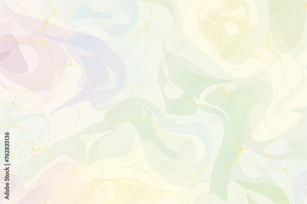 Poster swirls of color dance across a white and yellow backdrop in a mesmerizing display of artistic flair 