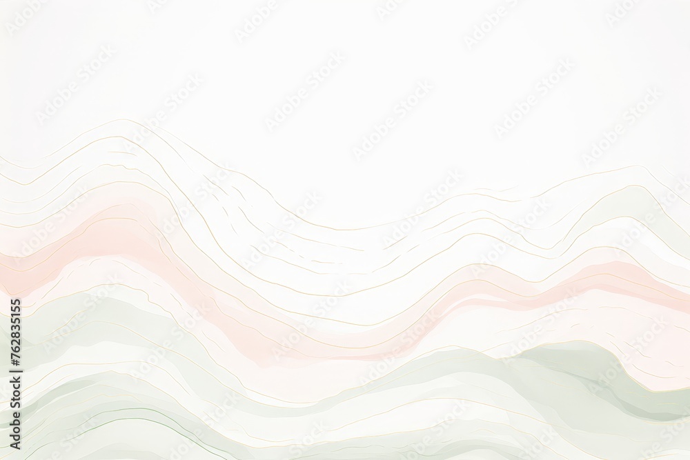 Aufkleber A mesmerizing display of swirling wavy lines in a soft palette of white and pink