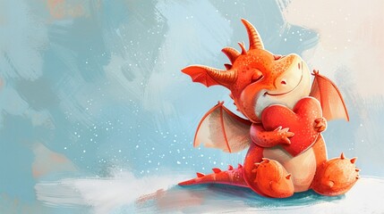Chubby cartoon dragon