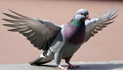 A Pigeon With Its Wings Drooping Wearily Upscaled 3
