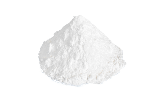 heap of boric acid powder,top view,cutout transparent background,png format