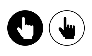 Hand click icon set. pointer icon vector. hand cursor icon vector