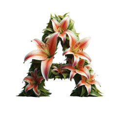 Isolated 3D Letter on a Clear PNG Canvas, Generative AI