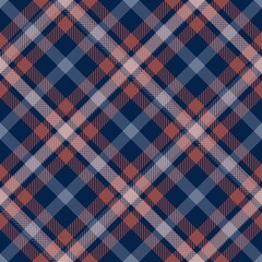 Tartan seamless pattern, brown and navy blue can be used in fashion decoration design. Bedding, curtains, tablecloths