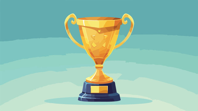 Glass trophy icon. Illustration of award for sports