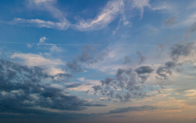 Naklejka na ściany i meble Drone Sunset Sky 1 - SOUTH