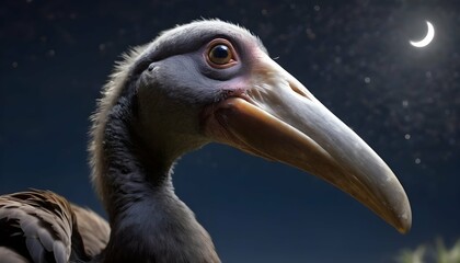 A Dodo Bird Stargazing At Night Upscaled 4 - obrazy, fototapety, plakaty