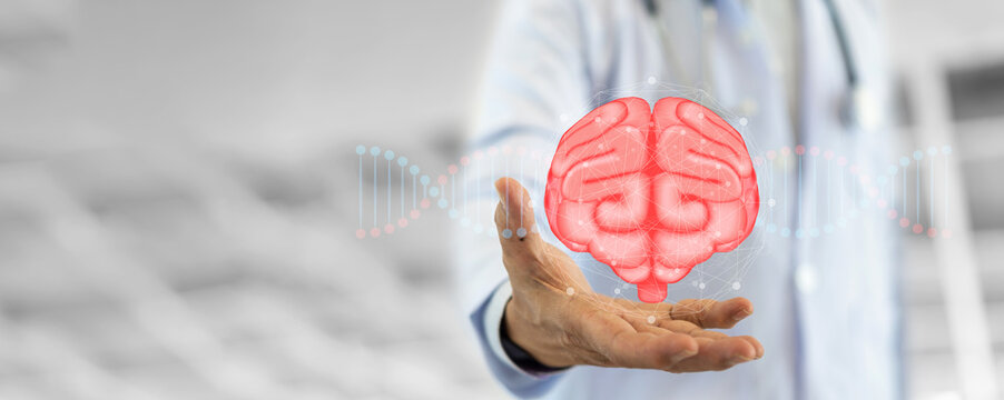 Doctor hand hold care brain health therapy, alzheimer, cancer, stroke, parkinson, disease, dementia, donation, surgery, cerebral haemorrage, encephalitis, insurance, hospital.world mental health day