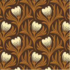 Vintage Tulip Designs in Fabric, Wallpaper and Textures
