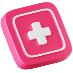 Obraz premium 3D Icon Medical Cross Illustration