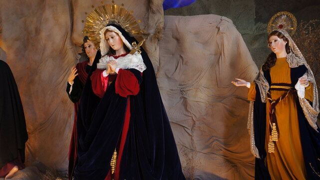 Altar of Venerations of Virgin Mary of solitude in Antigua Guatemala