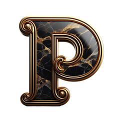 Isolated 3D Letter on a Clear PNG Canvas, Generative AI