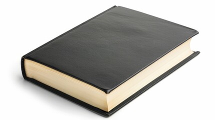 blank hardcover book isolated on white background.