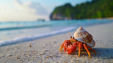 Hermit Crab on a beach in Andaman Sea