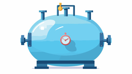 Illustration of pressure tank. Industrial image 