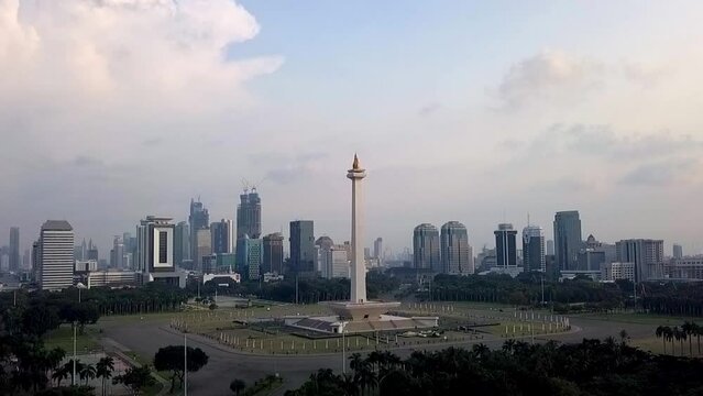 Monas drone view jakarta