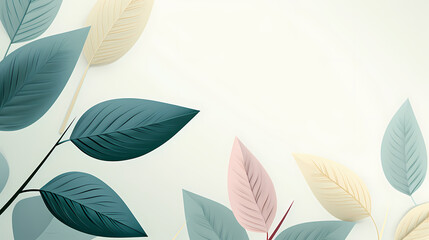 Abstract background autumn series frame with seasonal leaves