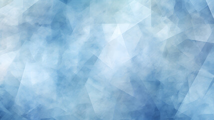 Obraz premium Blue background with geometric shapes and a watercolor texture in a light blue color