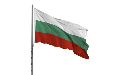 Waving Bulgaria country flag, isolated