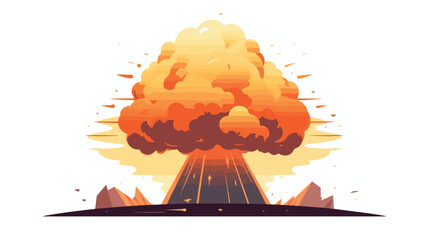 Nuclear bomb illustration vector flat vector 