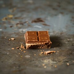 tiny chocolate bar snicker for product advertesiment - obrazy, fototapety, plakaty