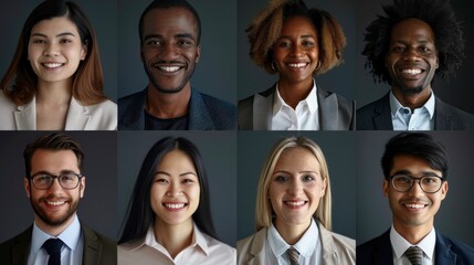 group of people with executive suits of different ethnicities and cultures separated in high resolution and high quality HD
