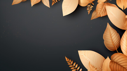 Simple leaves background, elegant plant design